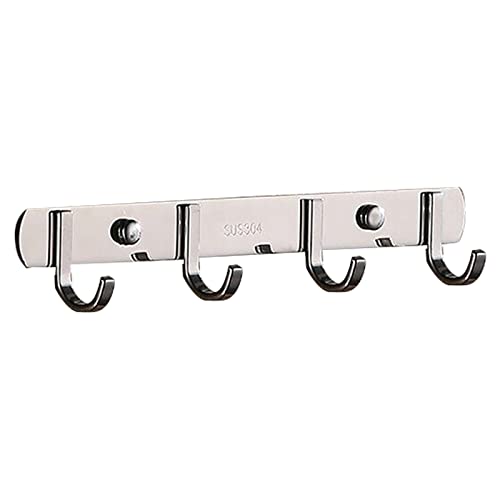 Appendiabiti Da Parete In Acciaio Inox, 10 Kg Di Portata, Per Corridoio E Bagno, Set Con Viti - 2