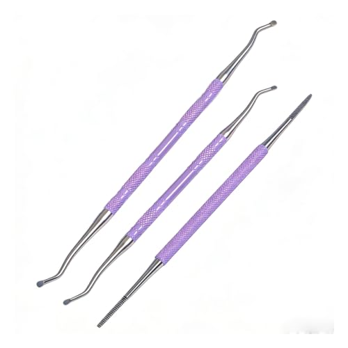 3 Pcs Ingrown Toenail File and Lifters,Purple Stainless Steel Ingrown Toenail Tool Toenail Cleaner Tool for Home Pedicure image 5