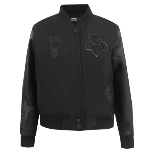 Image of Pro Standard Womens WNBA Classic Triple Black Varsity Jacket