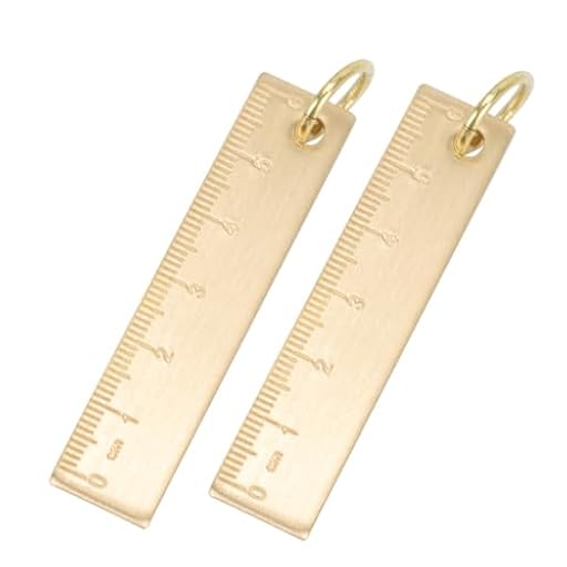 WOFASHPURET 2piezas Llavero Decorativo Regla De Accesorio Práctico Para Claves Útil Dorado | Ya disponible en tu tienda friki favorita! En mundofriki.es!
