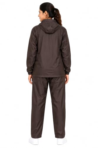 Image of Romano nx Women's 100% Waterproof Rain Suit, Hooded Jacket with Pants, Reversible Double Layer, 3 Years Warranty