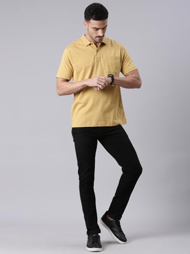 Image of Classic Polo Men's Half Sleeve Polo Neck Authentic Fit Solid Cotton T-Shirt
