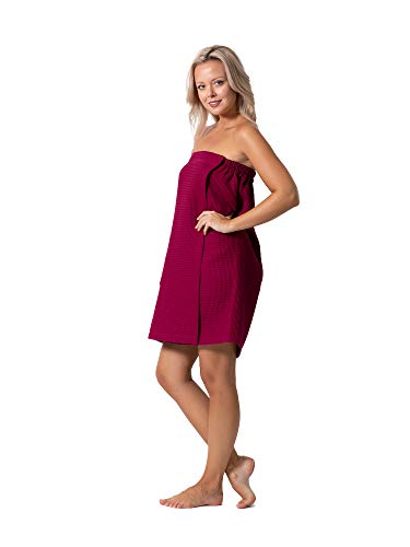 Image of Robe Direct Quick Dry, Lightweight Waffle Spa /Bath Wrap with Adjustable Closure & Elastic Top
