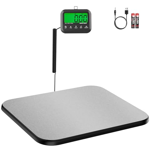 GRAM PRES Shipping Scale, 440 lbs/10g Highly Accurate Postal Scale with Hold/Tare/Pcs, Digital Postage Scale with LCD Display for Packages/Luggage/Post Office/Dog, Battery & USB Cable Included