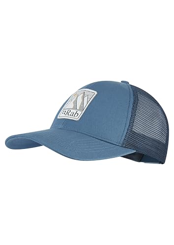Rab Dihedral Badge Cap - Lightweight Mesh Adjustable Trucker Hat for Running, Hiking, & Skiing - Orion Blue - One Size