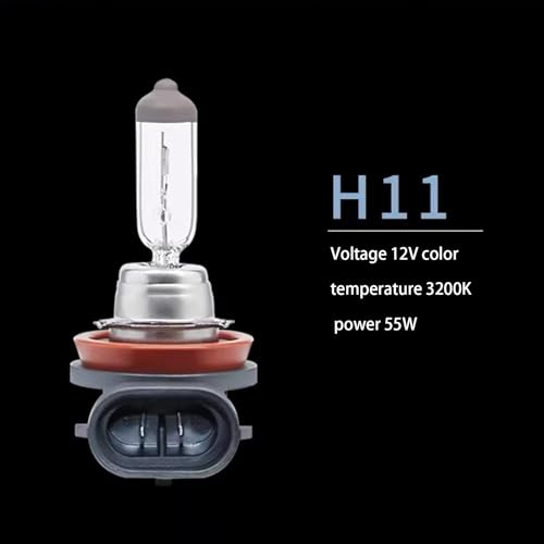 jokormo 2 PCS H11 Automotive Halogen Bulb, 12V 55W Quartz Lamp Super Bright Beam Low Beam/High Beam Fog Light Replacement, All-in-one Plug Play Bulb, Automotive Lighting Accessories (White) - Thumbnail 2