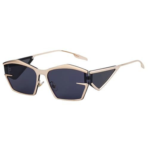 helena Fashion Irregular Rectangle Sunglasses Women Men 2024 Luxury punk Metal Frame Sun Glasses For Male Eyewear S68