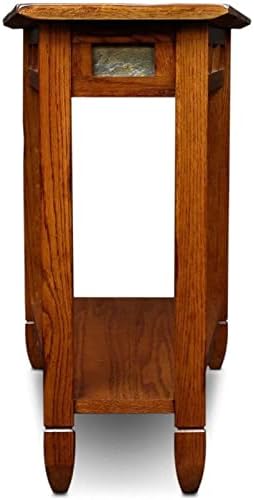 BOWERY HILL Recliner Wedge End Table in Rustic Oak