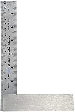 Kristeel Shinwa 4" inch Graduated Steel Square | General Purpose | Engineers Square I Made In India