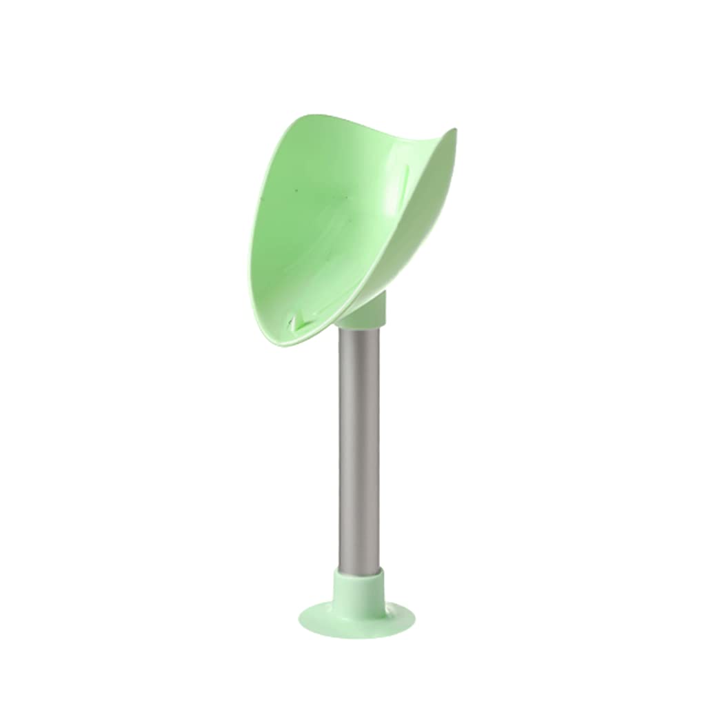 Soporte para jabón, Jabonera, jabonera, de encimera con Drenaje automático, Vertical Base Ventosa Silicona, Caja jabón Polipropileno Primera Calidad(Type K)