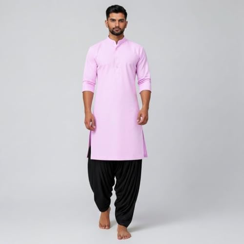 Image of Mens Pure Coton Kurta Dhoti Set | Traditional Ethnic Wear for Festive & Wedding Men's Cotton Kurta with Dhoti Set | Comfortable Ethnic Traditional Outfit Stylish Men's Cotton Kurta Dhoti Set.