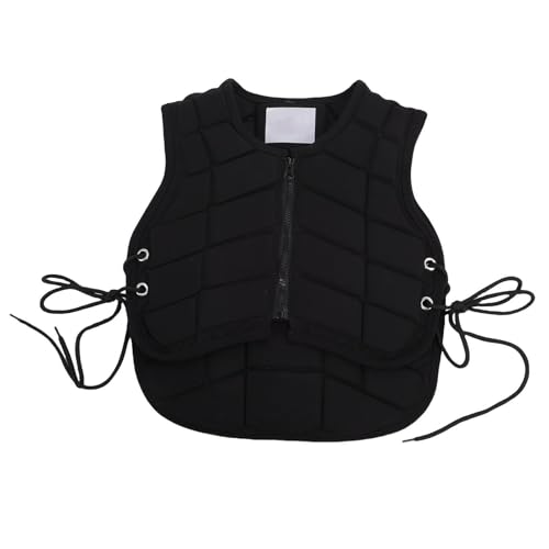 Luocute Chaleco para Montar a Caballo para Niños, Equipo de Protección Ecuestre con Cierre de Cremallera Frontal y Cuerdas Laterales Ajustables, para Niños y Niñas (CM)