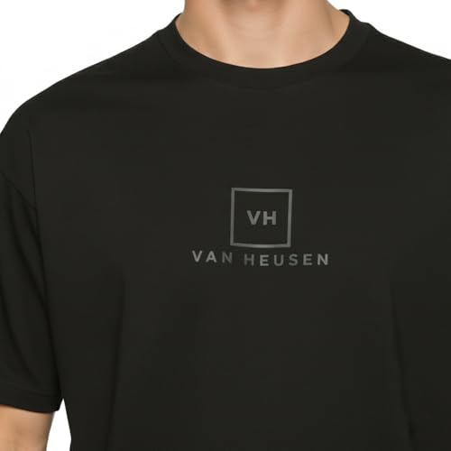 Image of Van Heusen Men's Premium Cotton Oversized Drop Shoulder Brand Logo T-Shirt