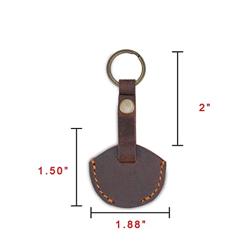 Cestantiq, Leather Key Sleeve, Key Ring Holder, Vintage Cover, Stylish Accessories, Handmade Brown #TOP3