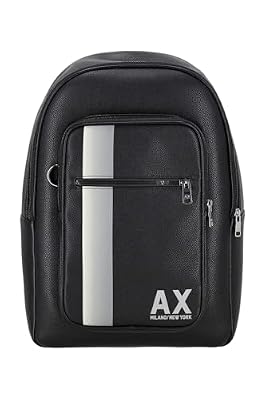 Armani Exchange Zaino da uomo Large Color Block Ax Zip, nero, schwarz, taglia unica