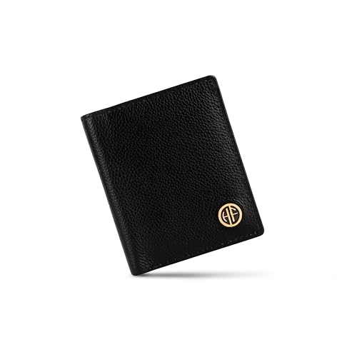 Hammonds Flycatcher RFID Protected Black Leather Wallet for Men|9 Card Slots| 1 Coin Pocket|6 Hidden Compartment|2 Currency Slots|1 ID Slot