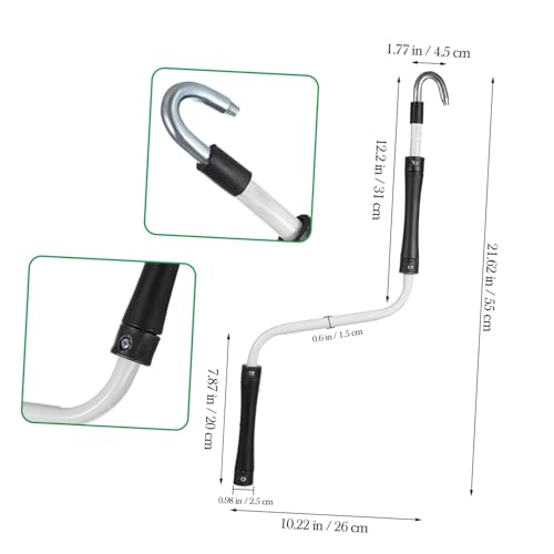 Manivelle pour auvent extérieur compacte et crochet en métal robuste - 3