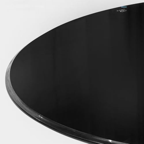 Plateau de table en verre trempé noir de 98cm dessus de table ronde