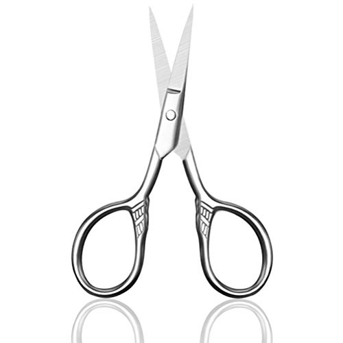 Professional Trimming Eyebrow Eyelash Forehead Hair Beard Small Scissors Portable Stainless Steel Beauty Care Tool BLUETOP