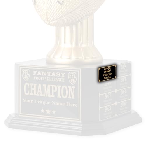 Image of TrophySmack Winner Plate - Customizable Engraved Name Plate - Fantasy Football Trophy Champion Award (Silver or Black)