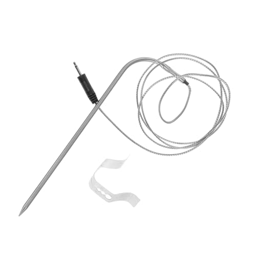 ibasenice 1 Set Grill Probe Clip Grill Thermometer for Outside Grill Meat Thermometer for Grill Thermometer Probe Temperature Probe for Grilling Probe for Meat 304 Stainless Steel Silver