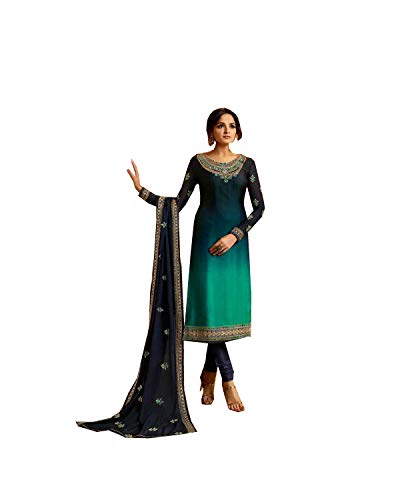 Delisa Indian/Pakistani Fashion Dresses for Women P0 (Turquoise, X-SMALL-36)
