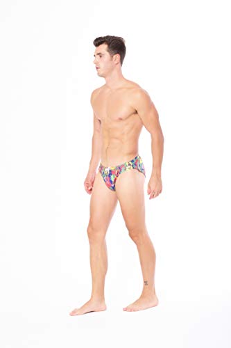 Argyle Grant Mens Swim Brief Floral Guitars Large #TOP2