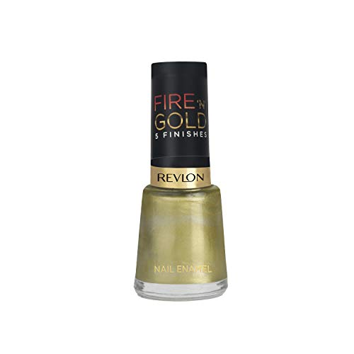 Image of Revlon Womens Fire 'N' Gold 5 Finishes Nail Enamel, Gold Shine, 8 ml