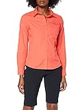Contenido: 1x Columbia Camisa de manga larga de mujer, Silver Ridge 2.0 Long Sleeve, Material: 100% Nailon, Color: Rojo (Red Coral), Talla: XS, 1841824