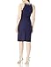 Alex Evenings Women's Short Sheath Slimming Stretch Halter Neck Dress, Perfect for Formal Events, Wedding Guest, Navy, 6