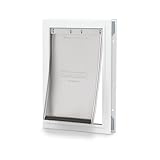 PetSafe Freedom Aluminum Pet Door for Dogs and Cats, Medium, White, Tinted Vinyl Flap