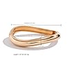 Impurain Gold Bangle Bracelets for Women 18K Gold Plated Wide Wire Chunky Cuff Bracelets Trendy Hinged Cuff Open Wide Chunky Gold Bracelet Irregular Minimalist Bangle Jewelry … #4