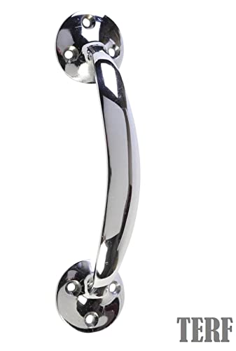 TERF® Heavy Duty Vintage Style Bow Door Pull Handle Chrome 150mm (6 inch) Including Fixing Screw for Kitchen Cupboard Cabinet Drawer Door Pull Handle - Image 4