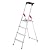 Hailo L60 StandardLine 4-Step Aluminum Folding Step Ladder, 330 lb Capacity – Non-Slip Steps, Safety Rail, Steel Platform, Tool Tray, Slim Fold for Home & Garage