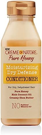 Coconut Oil & Shea Butter Conditioner by Creme of Nature,Dry Defense for Damaged Hair, Formula with Pure Honey, 12.07 Fl Oz