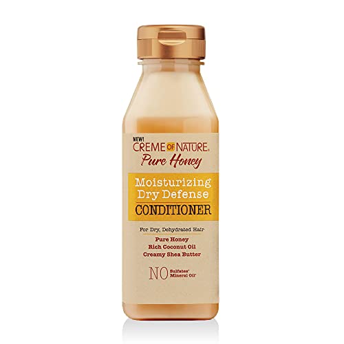 Coconut Oil & Shea Butter Conditioner By Creme Of Nature,Dry Defense For Damaged Hair, Formula With Pure Honey, 12.07 Fl Oz #TOP28