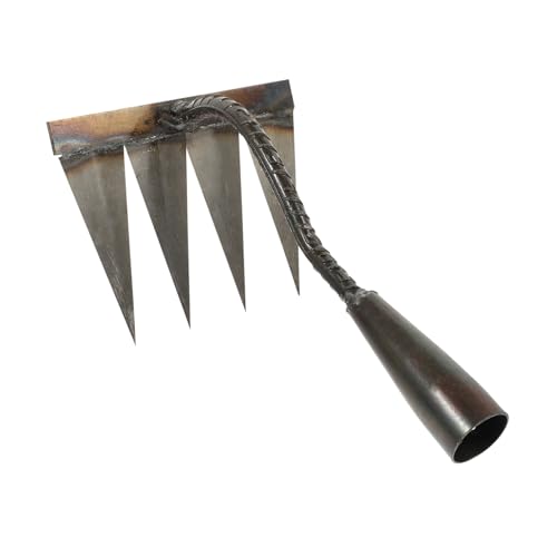 BESTonZON 除草耙子 ガーデンレーキ 多機能土起こしツール 耐久スチール製 軽量設計 土壌ほぐしと雑草除去に ガーデニング 農作業向け