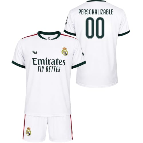 Real Madrid Kit Infantil Primera Equipación Temporada 2026-27 Réplica Oficial Personalizable Nombre y Dorsal - Edad 12 años