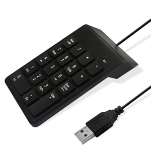 RuhZa Numeric Keypad for Laptop,18 Key USB Keypad, Numerical Keypad Wired Portable Ultra Slim Mini Numpad External Numbers Keyboard Pad Numeric for Laptop PC Computer Desktop Notebook etc (B0B2Q34QM2) Amazon Price History, Amazon Price Tracker