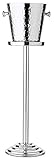 ✔ LO QUE OBTIENE: acero inoxidable de alta calidad | Enfriador con soporte adecuado | Altura total: 83 cm | Enfriador con aspecto de martillo | Adecuado para botellas estándar.