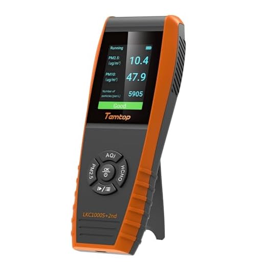 Temtop Air Quality Monitor PM2.5 PM10 Particle Counter, Formaldehyde, Temperature, Humidity, TVOC AQI Tester for Indoor/Outdoor Air Pollution Detection w/Data Export