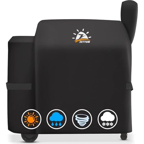 Zettum Grill Cover for Traeger Pro 34 & 780 Series - 600D Wood Pellet Smoker Cover for Traeger Waterproof & Heavy Duty, Premium Pellet BBQ Cover for Treager Pro 34, Pro 780, Texas, Z Grills and More
