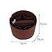 UxicRuya Purse Handbag Fashion Handbag Liner Round Inside Compartments Tote Bag Organizer Insert Luggage Container Flexible Mutifunctional Pouch, Coffee