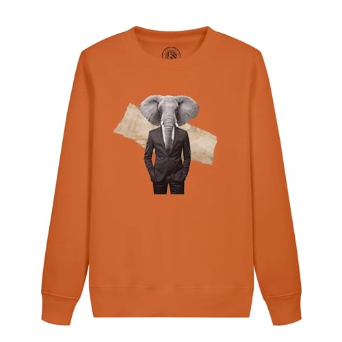Sweatshirt enfant éléphant Wall Street style collage artistique surréaliste pour le quotidien