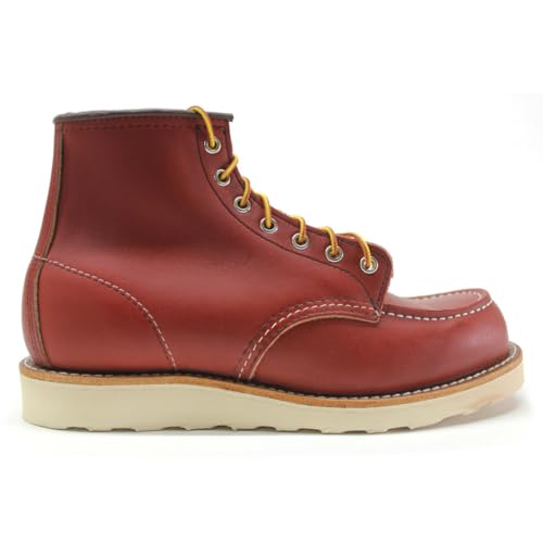 Red Wing Mens 6 Inch Classic Moc Toe Leather Oro Russet Boots 9.5 US