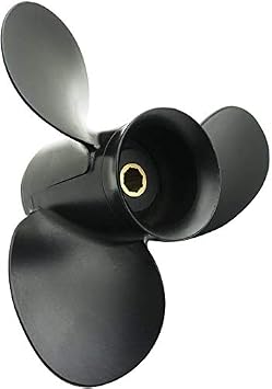Jason Marine OEM Grade 9 x 9 Aluminum Outboard Propeller fit Mercury Engines 9.9-15HP, Hub Kits Installed, Ref No.48-828156A12, 8 Spline Tooth, RH