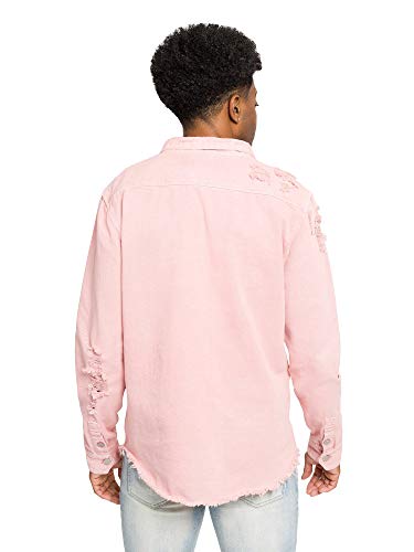 Image of VICTORIOUS Men's Distressed Denim Jacket