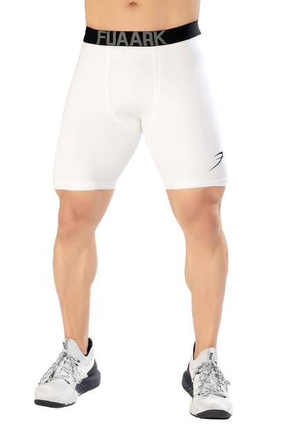 FUAARKMen's Super Soft Stretchable Polyester Lycra Compression Shorts for Sports