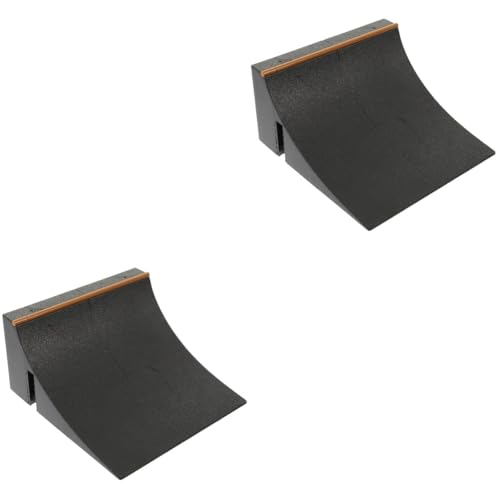 KESYOO 2pcs Skateboarding Pads for Boys and Girls Children's Plastic Skateboard Park Set Finger Skateboard Ramp Training Props