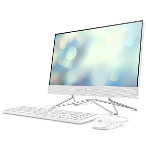 Image of HP 22 AIO 21.5 inch FHD Business All-in-One Desktop Computer, AMD Athlon Gold 3150U Up to 3.3GHz, 8GB DDR4 RAM, 256GB SSD, DVDRW, 802.11AC WiFi, Bluetooth, Keyboard and Mouse, Snow White, Windows 11 Pro
